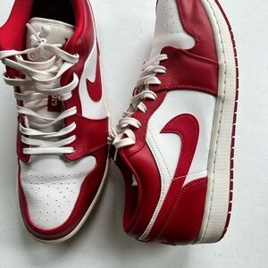 Nike Red and White Men's Sneakers